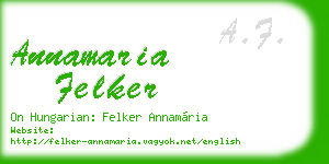 annamaria felker business card