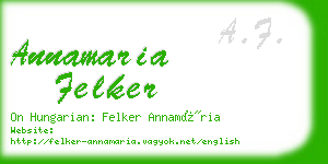 annamaria felker business card